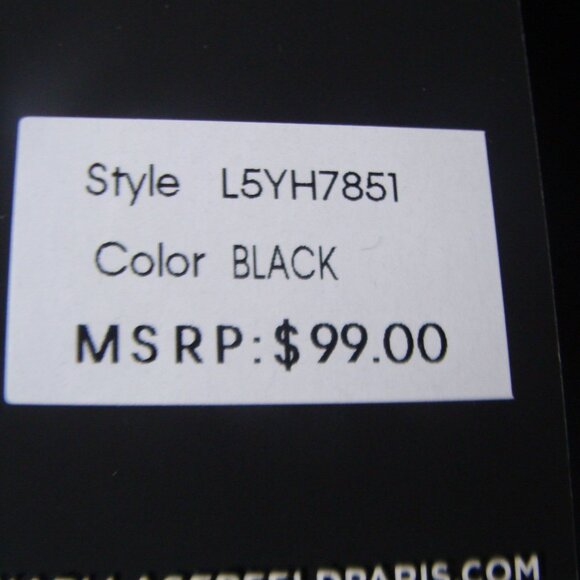 NWT Karl Lagerfeld Paris Pin Sweatshirt Women's Black Fleece, Size M - Picture 12 of 13